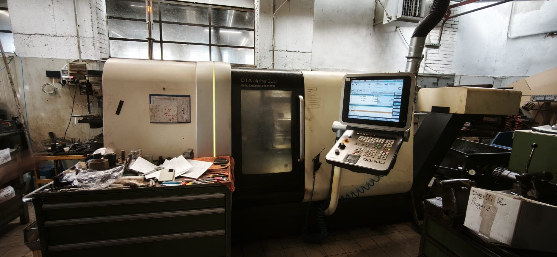 Tornio CNC da ripresa motorizzato Gildemeister CTX alpha 500