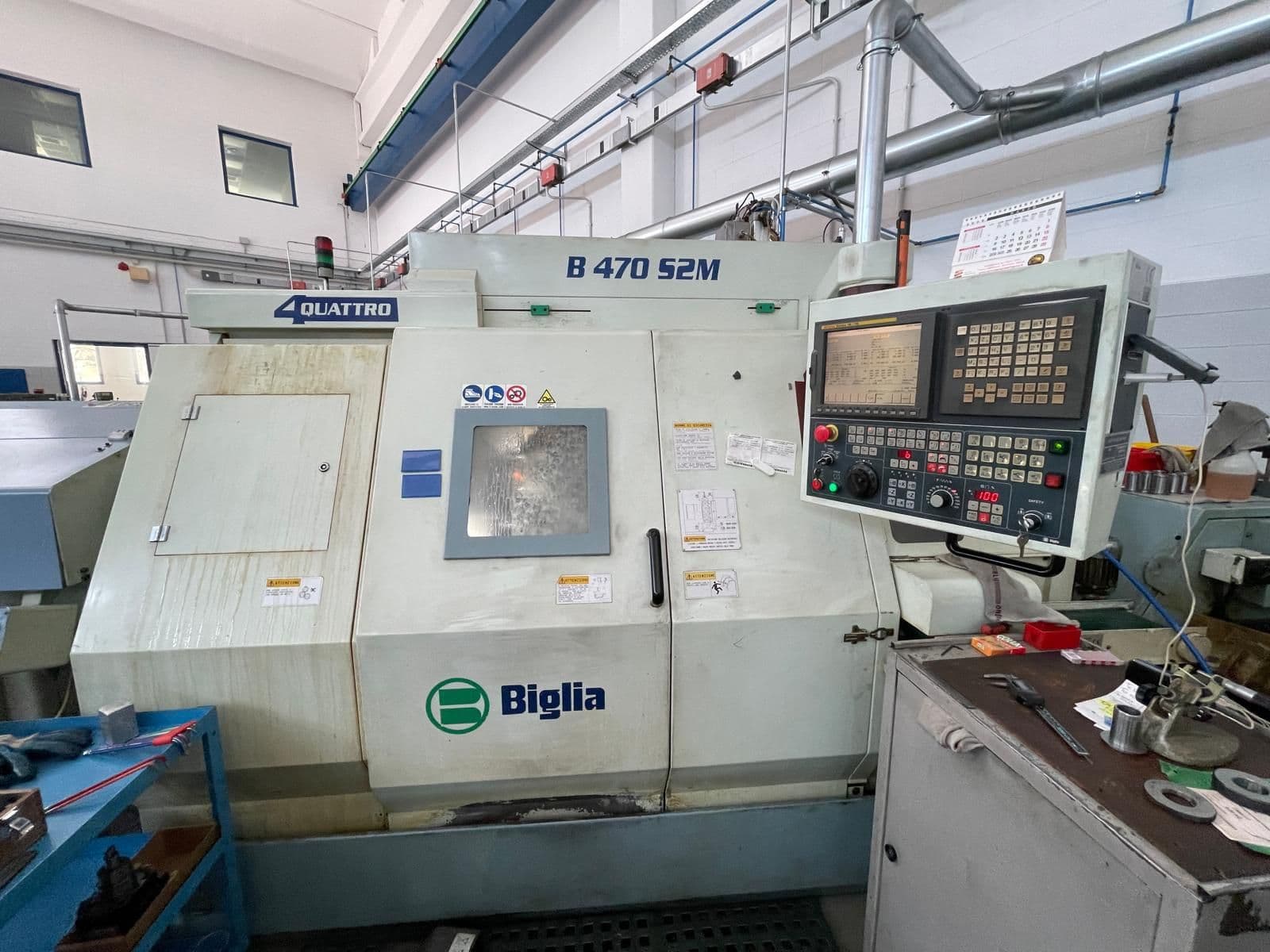 Tornio CNC con caricamento da barra Biglia B470 S2M