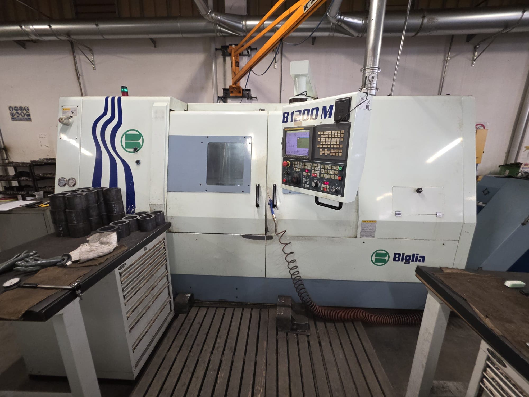 Tornio CNC da ripresa motorizzato Biglia B 1200/M