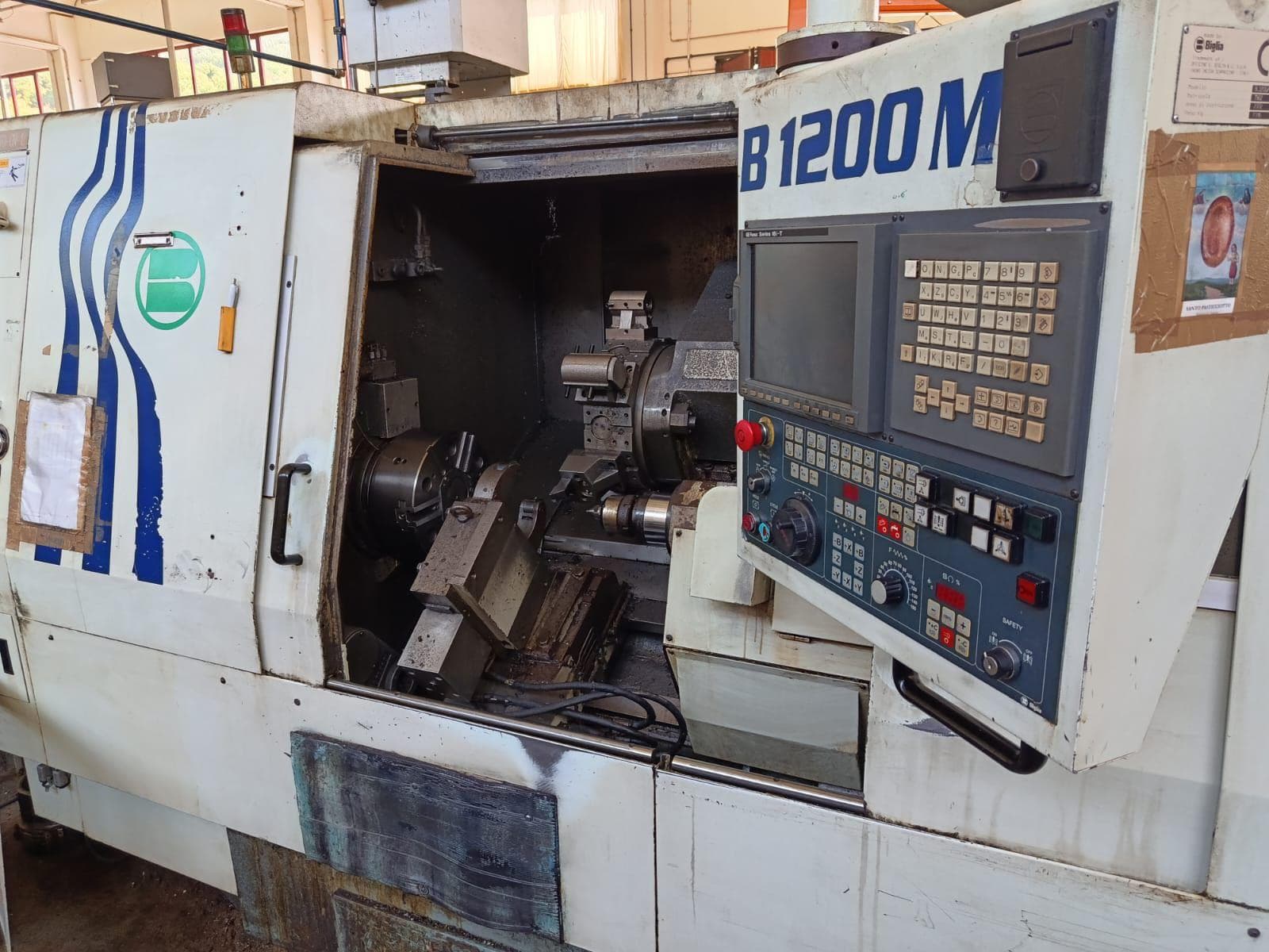 Tornio CNC da ripresa motorizzato Biglia B 1200 M